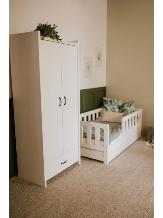 Children's 2-Door Wardrobe Amelia white - Little Sky