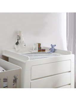 Children's bedroom Removable Changing Unit in white MDF Moon Collection