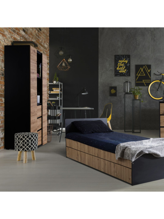 Dalia Modern Loft-Style Wardrobe for Teenagers - Little Sky