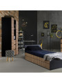 Dalia Modern Loft-Style Wardrobe for Teenagers - Little Sky