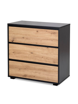 Cassettiera DALIA in rovere e antracite in stile loft - Little Sky