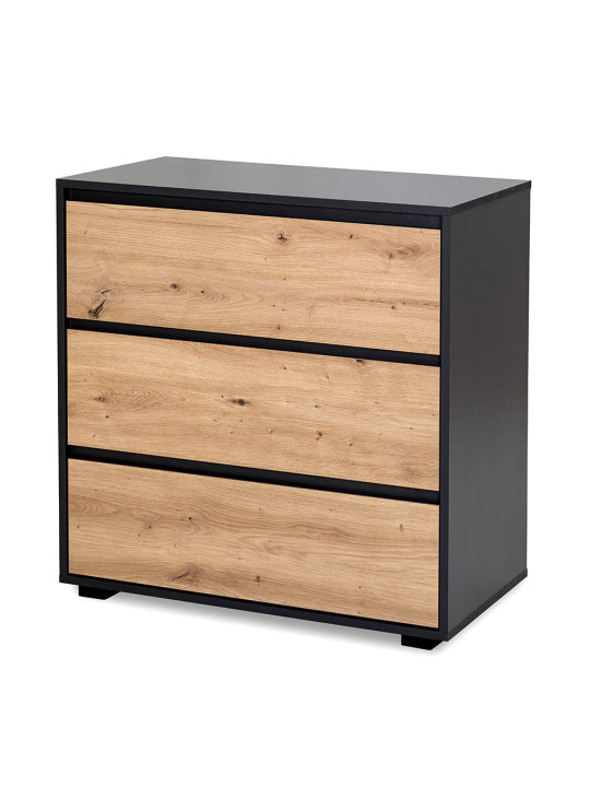 DALIA Oak & Anthracite Chest of Drawers - Little Sky