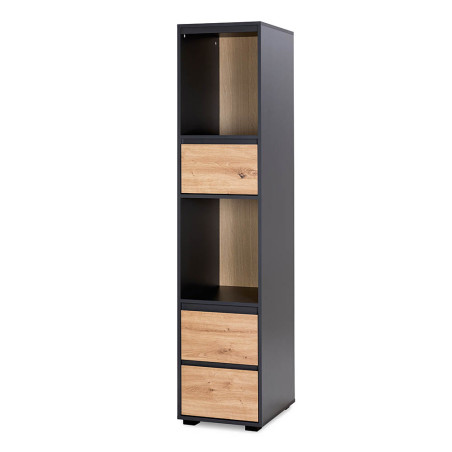 DALIA Oak & Anthracite Wall Bookcase - Little Sky
