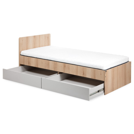 DALIA Kids’ Bed 90x200 cm Oak & Ash Grey - Little Sky