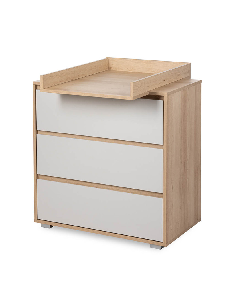 DALIA Oak & Ash Grey Chest of Drawers - Little Sky
