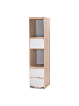 Libreria DALIA in legno rovere e grigio cenere - Little Sky