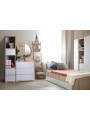 Libreria DALIA in legno rovere e grigio cenere - Little Sky