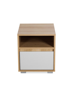 DALIA Oak & Ash Grey Bedside Table - Little Sky
