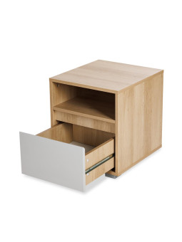 Comodino DALIA in Rovere e Grigio cenere - Little Sky