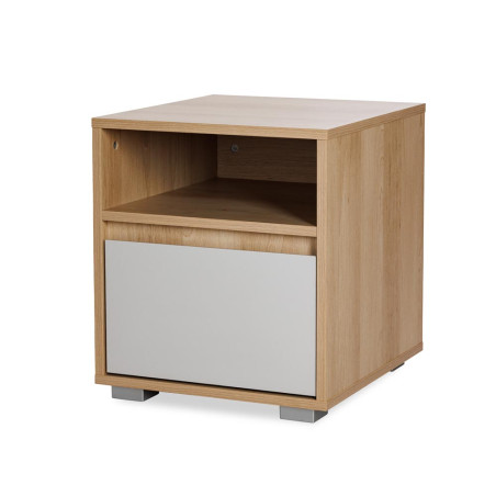 DALIA Oak & Ash Grey Bedside Table - Little Sky