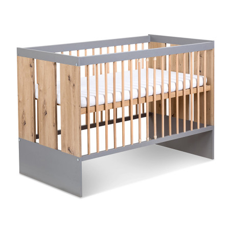 Culla / Lettino 60x120 Pauline in legno grafite/rovere  - Little Sky