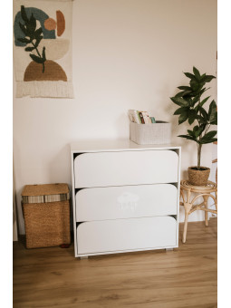NEL Cloud Chest of Drawers with Changing Table - Little Sky
