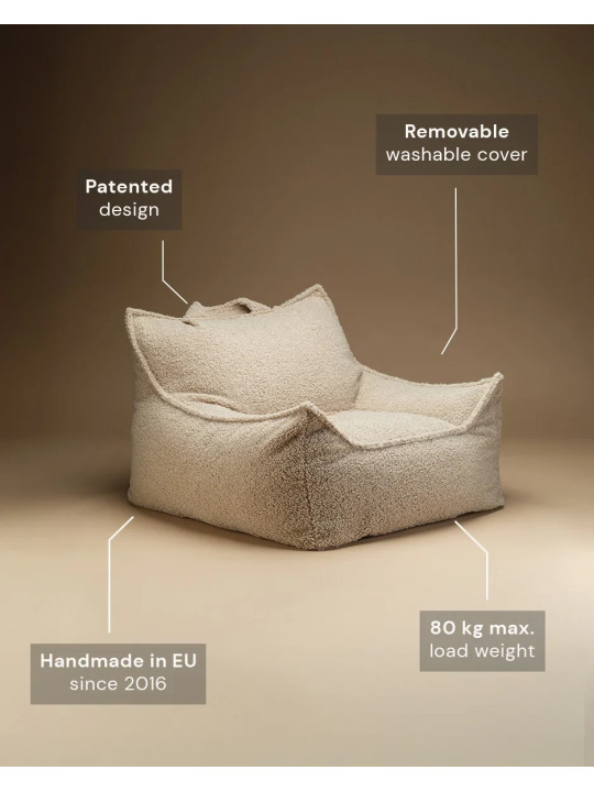Comfortable Teen Lounge Biscuit Club Chair - Wigiwama