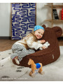 Pouf a sacco orsetto in tessuto teddy marrone nocciola - Wigiwama