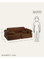 Warm Hazel Kids Settee in Teddy Fabric - Wigiwama