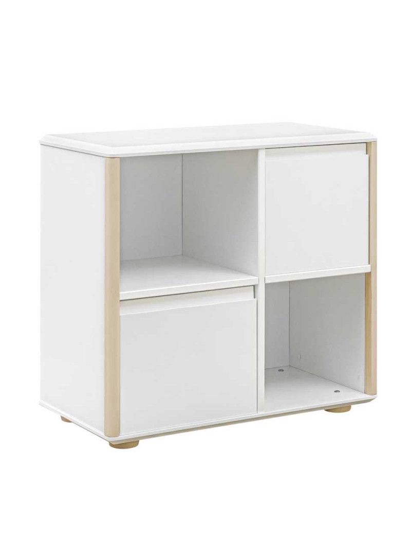 Comò in legno bianco per bambini Funflex con 2 ante – Inmondo