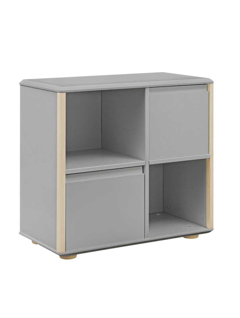 Funflex children's grey chest of drawers with 2 wide fronts – Inmondo