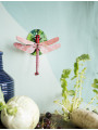 Decorazione da Parete in Cartoncino - Libellula Rosa