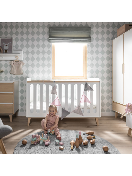 Culla per neonati 70x140 bianca Loopi – Inmondo