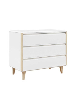 Cassettiera in legno bianco per bambini Loopi con 3 cassetti – Inmondo
