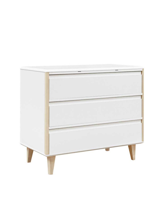 Cassettiera in legno bianco per bambini Loopi con 3 cassetti – Inmondo