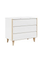 Cassettiera in legno bianco per bambini Loopi con 3 cassetti – Inmondo