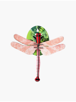 Cardboard Wall Decoration - Pink Dragonfly