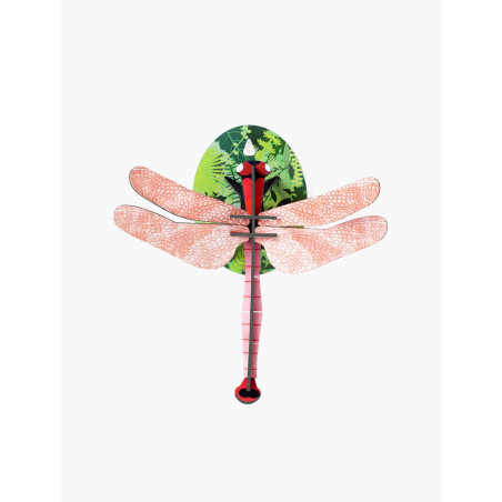 Decorazione da Parete in Cartoncino - Libellula Rosa