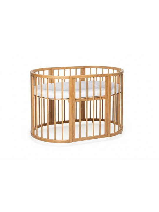 OLIN Oval Beech Wood Crib | 0–5 Years - Kotto