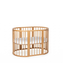 OLIN Oval Beech Wood Crib | 0–5 Years - Kotto