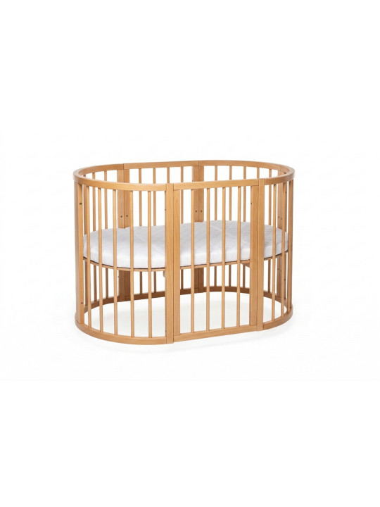 OLIN Oval Beech Wood Crib | 0–5 Years - Kotto