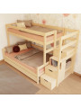 Children's LUCKY Bunk Bed with Storage Stairs - Benlemi
