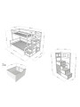Children's LUCKY Bunk Bed with Storage Stairs - Benlemi
