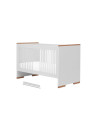 Children's bedroom Cot Bed 140×70 in white MDF and Beech wood - Snap Collection - Removable Drawer
