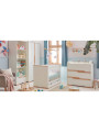 Children's bedroom Cot Bed 140×70 in white MDF and Beech wood - Snap Collection - Removable Drawer