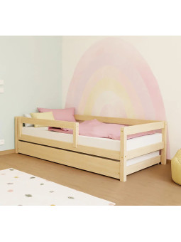 Children's bed Lucky with front barrier - Benlemi