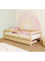 Children's bed Lucky with front barrier - Benlemi