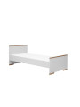 Children's Bed 200×90 in white MDF and Beech wood - Snap Collection - Removable Drawer