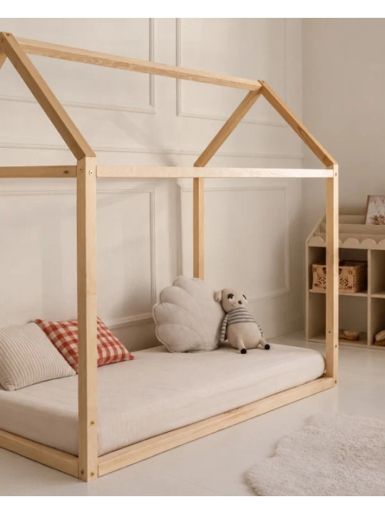Montessori House Bed Wood Nest - BellAmy