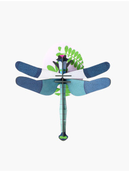 Decorazione da Parete in Cartoncino - Libellula Blu