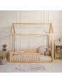 Montessori House Bed Wood Nest with barrier - BellAmy