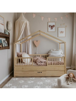 Letto a Casetta per Bambini 80x160 Dream Nest Pino - BellAmy