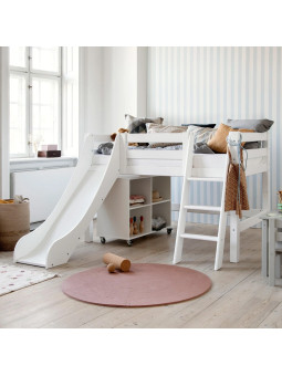 Children's Eco Luxury Mid Sleeper Bed with Slide - Hoppekids