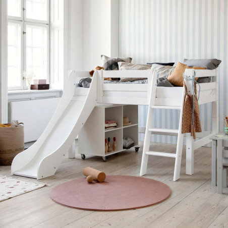 Children's Eco Luxury Mid Sleeper Bed with Slide - Hoppekids