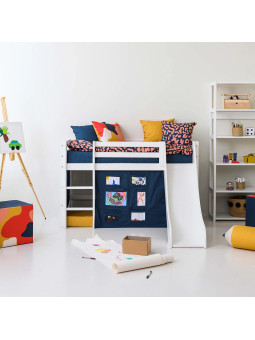 Children's Eco Luxury Mid Sleeper Bed with Slide - Hoppekids