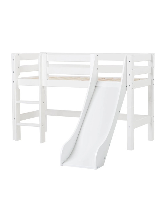 Children's Eco Luxury Mid Sleeper Bed with Slide - Hoppekids