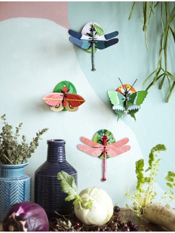 Cardboard Wall Decoration - Blue Dragonfly