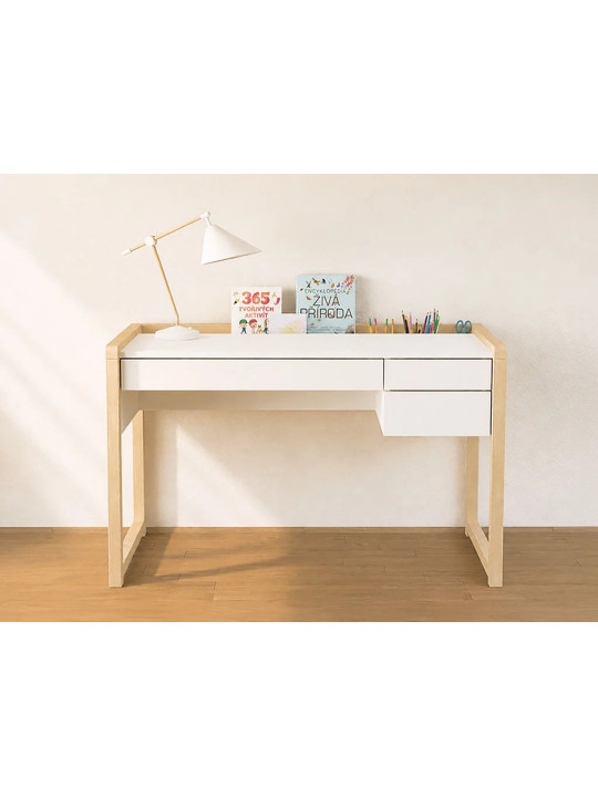 Stolly Kids' Writing Desk with 3 Drawers and Pencil Holder - Benlemi