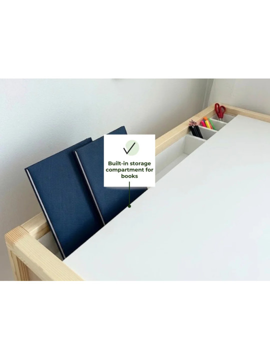 Stolly Kids' Writing Desk with 3 Drawers and Pencil Holder - Benlemi