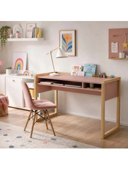 Stolly Kids' Writing Desk with Shelf and Pencil Holder - Benlemi